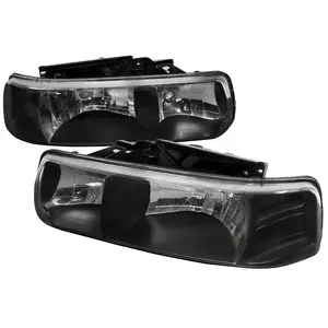1999-2006 Silverado/Tahoe/Suburban Factory Style Headlights (Matte Black Housing/Clear Lens)