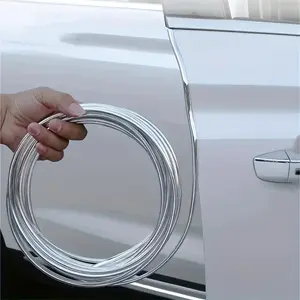 5m Universal U Shape Custom Chrome Plated DIY Moulding Trim Strip Line for Sedan Car Pickup Air Vent Door Edge Decoration