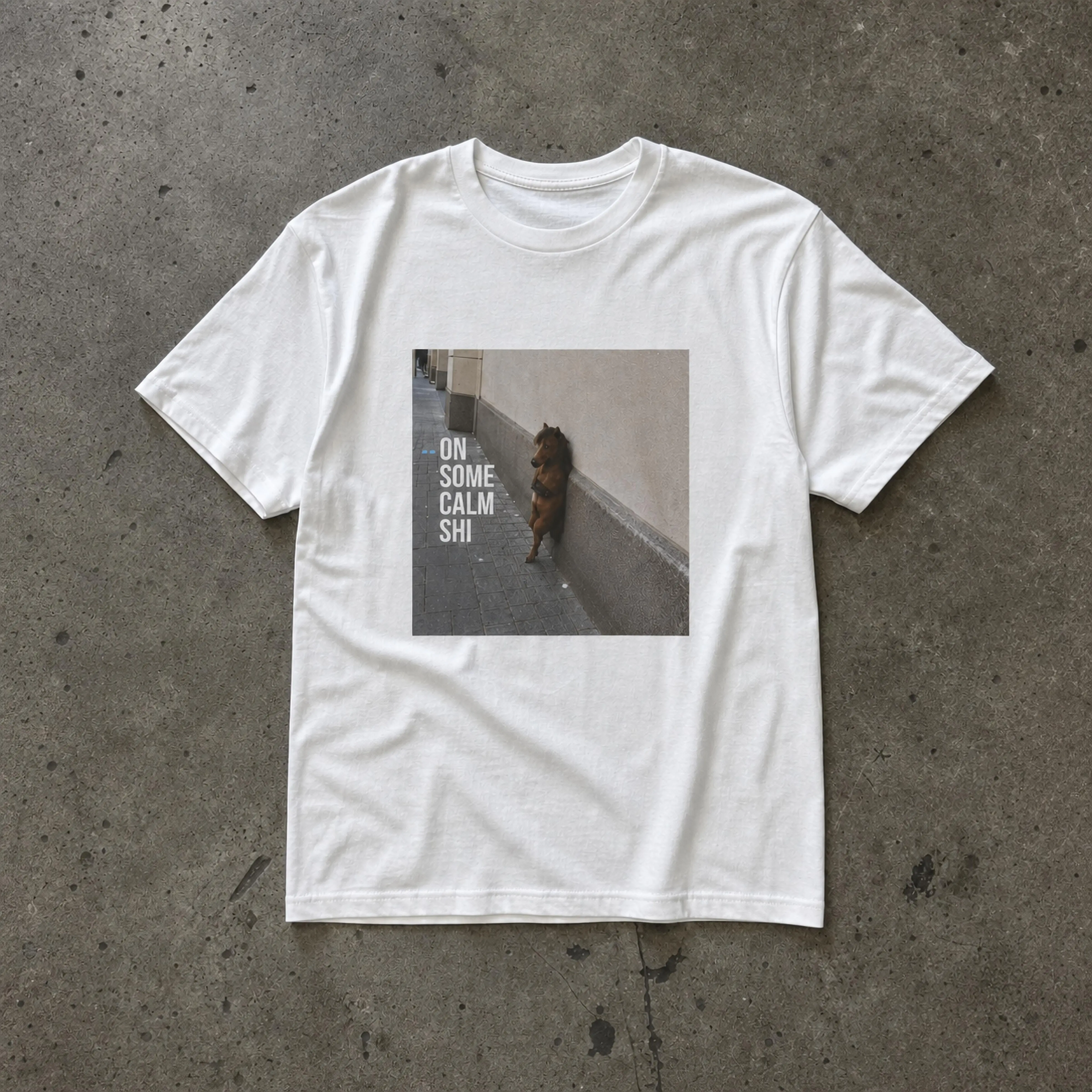 "On Some Calm Shi Pony" Meme T-shirt 100% Cotton