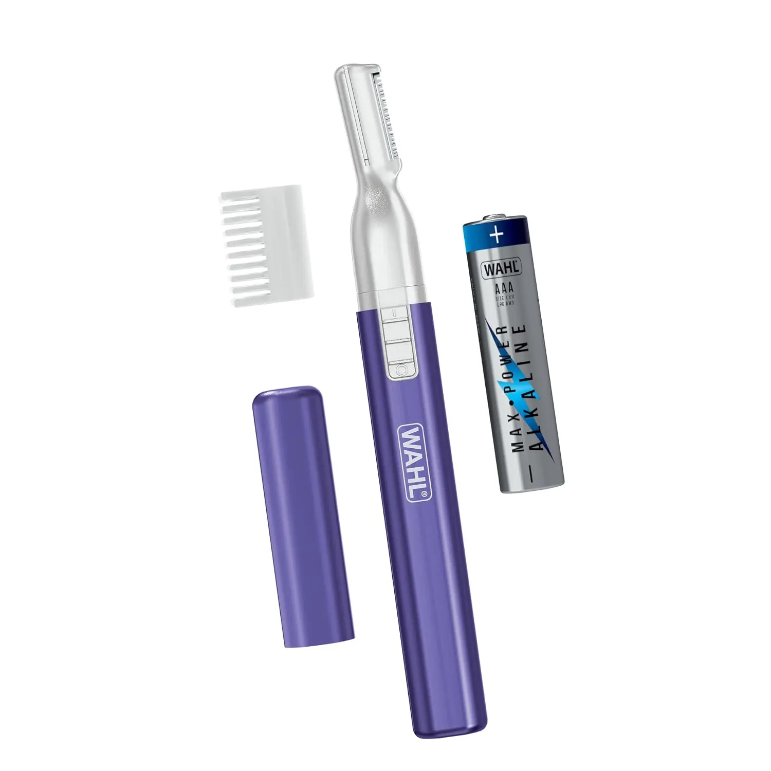 Wahl Women's Clean & Confident Cordless Battery Pen Trimmer (Model 5640-100) with Rinseable Blades, Attachment - Hygienic, Easy Cleaning for Eyebrows, Facial Hair Light Grooming, Battery Included