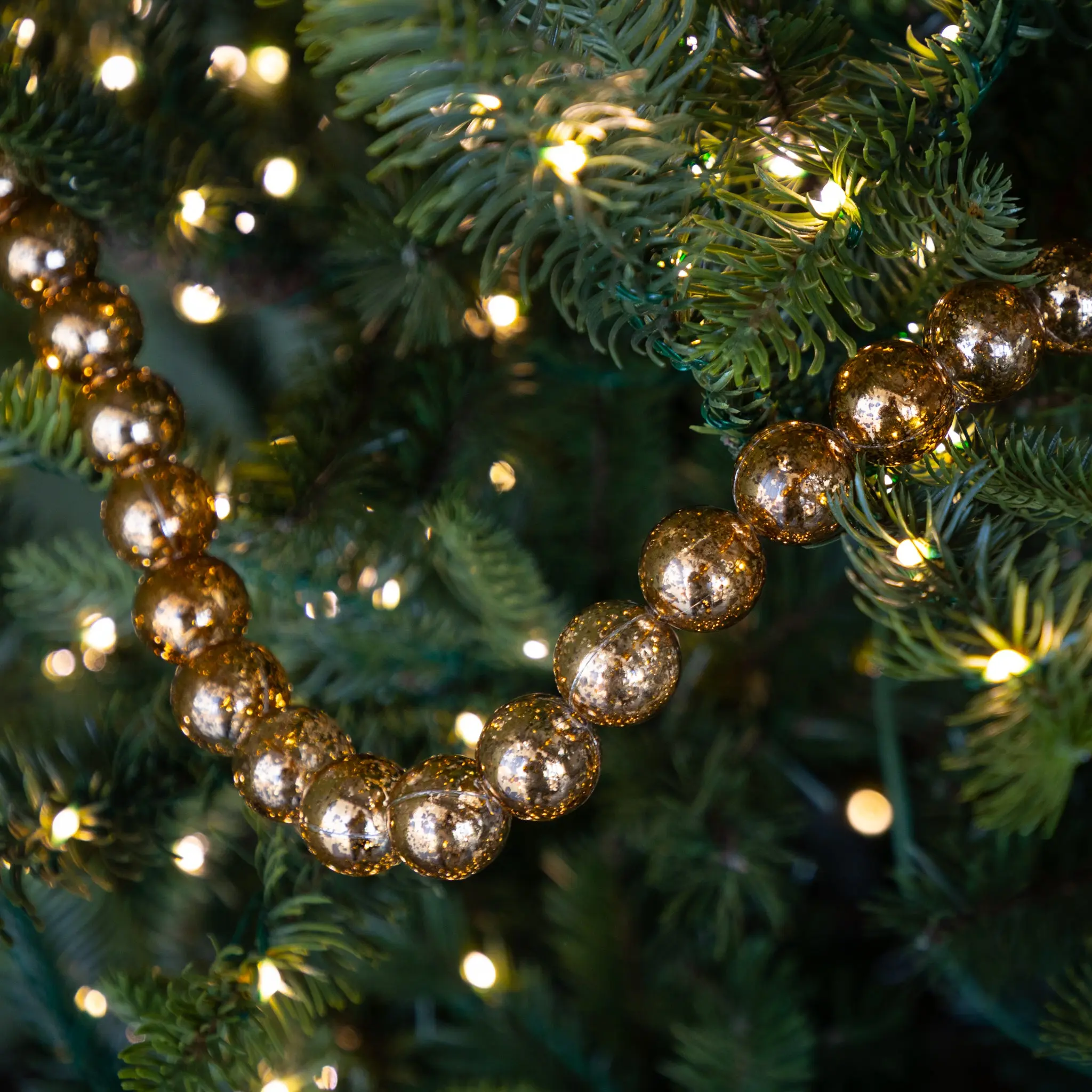 Antique Gold Ball Garland Antique Gold Ball Garland