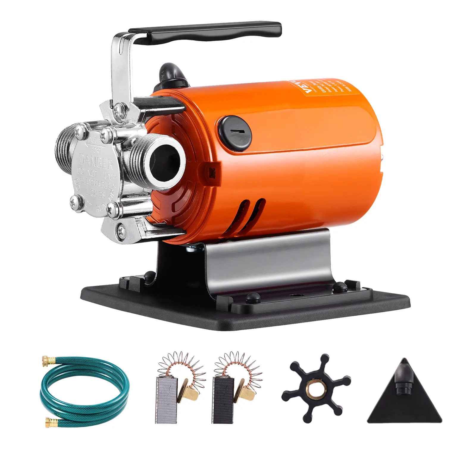 【Father's Day Gift】VEVOR Liquid Transfer Pump, 120V AC 1/10 HP 360 GPH Portable Electric Utility Pump with 6 ft Suction Hose Kit, Carbon Brushes, Impeller, Suction Strainer, Aluminum Alloy Body, Electrostatic Spray Finish for Garden, Pool