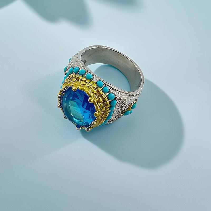 Gem de UGood Power Ring, with Brass and Rhinestones, Power Rings amplifying Fashion Chic and Aura for Business and Party Occasions