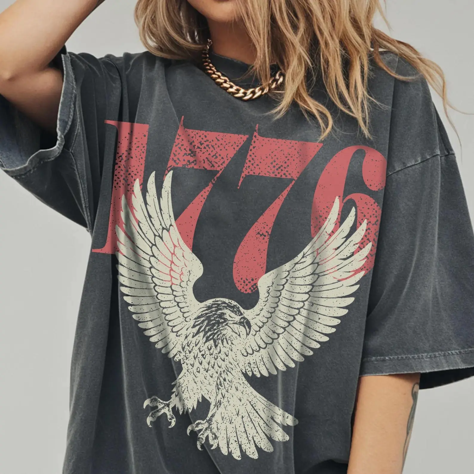Comfort Colors Retro 1776 Bald Eagle 250th Anniversary American 4th of July T-shirt, USA Independence Day Tee