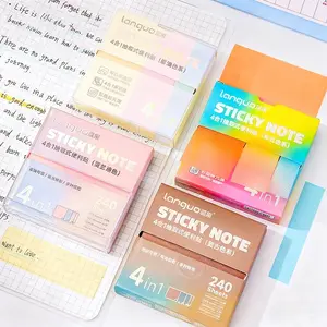 Transparent Pull-Out Sticky Notes, High Aesthetic Design, Ideal for Student Error Correction, Office Marking Stickers, Sticker Sheets, Daily Reminder Labels