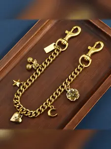 Vintage Cherry Blossom Bag Chain, Metal Crossbody Extender Strap, Women's Accessories, Elegant Floral Purse Decor, All Seasons