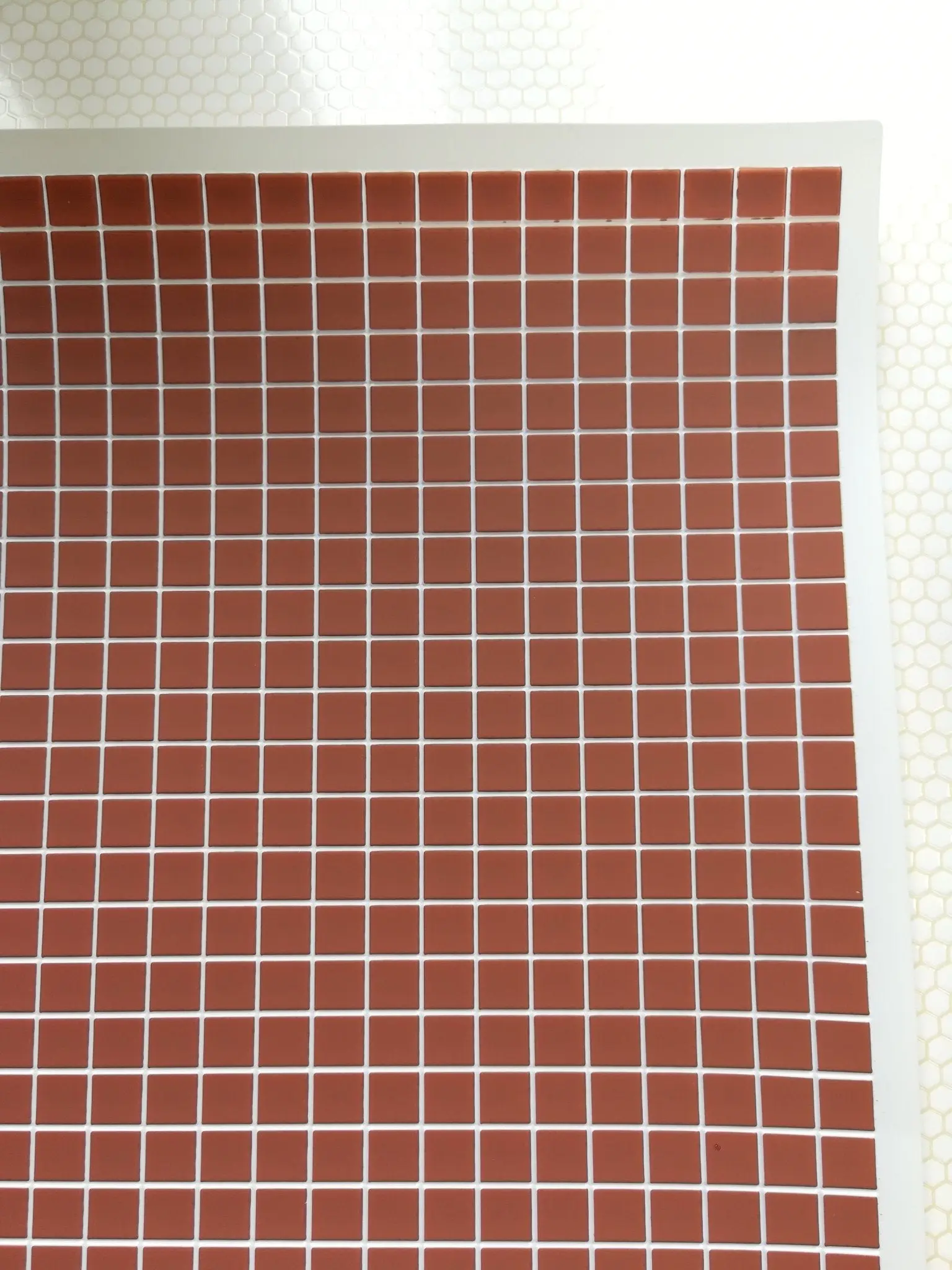 Dollhouse Miniature Terra Cotta Square Faux Tile Flooring Embossed 1:12 Scale