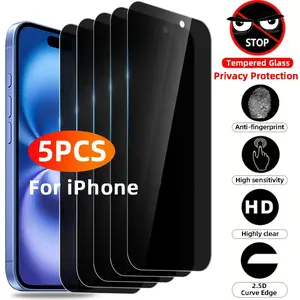 Value-for-money anti-peeping suit For iPhone 17 Pro Max 16 15 14 13 12 11 Pro Max series privacy screen protector anti-spy tempered glass cellphone shockproof full coverage protection protective