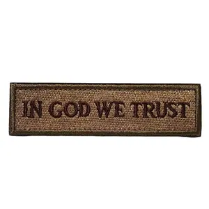 In God We Trust Name Tape Tactical Patch w/ Hook & Loop Backing - Multicam