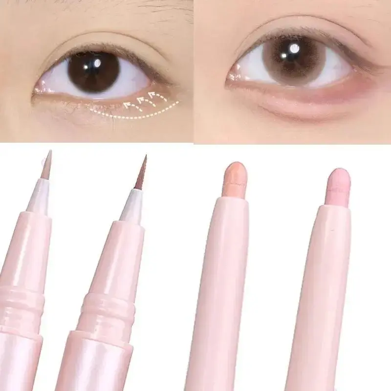 Ultra-Fine Dual Tip Wing Eyeliner & Highlighter Pencil, Eye Makeup Products, Lightweight Long-Lasting Waterproof Sweatproof Makeup, Shimmer Finish, Natural Bold Look, Lightweight Waterproof Eyeliner