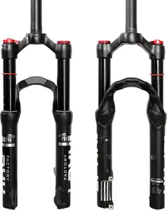 ZTZ 20 inch Bike Air Suspension Fork, 100mm Spacing Hub, 9mm QR,120mm Travel, 1 1/8" Straight Tube, Max 2.5" Tires, Ultralight Front Fork for Mountain, Touring, Folding, XC Bikes & E-Bikes