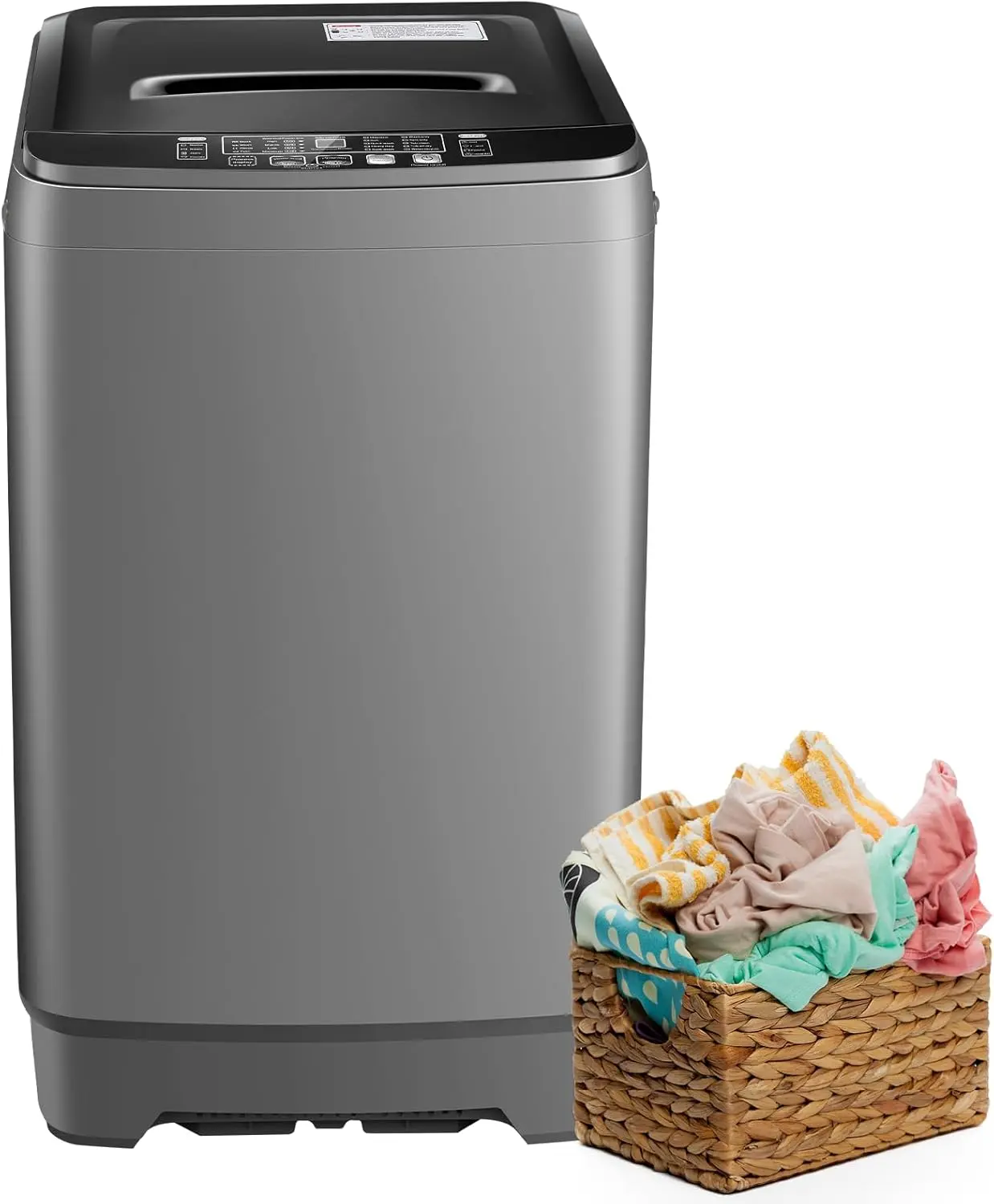UPGRADED 17.6Lbs Portable Washing Machine, 1.12 Cu.Ft Tub Washer and Dryer Combo with Drain Pump, Full-Automatic LED Display Compact Washers, 10 Wash Cycles Washer and Dryer for Apartment, Home, RV, Dorm