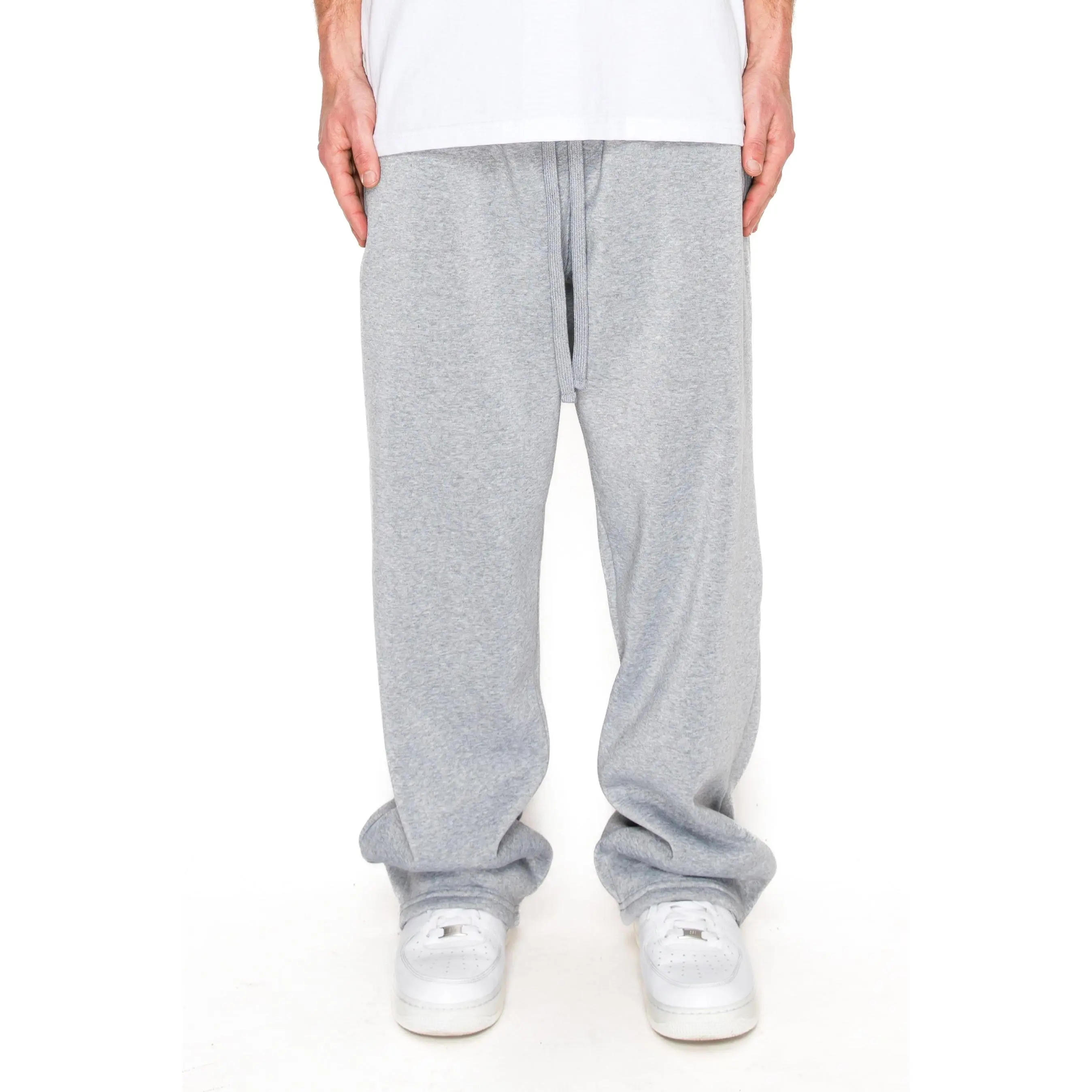 VICTORIOUS NOAH Men's Essential Baggy Fleece Pants - Cotton Menswear, Oversized Baggy Sweatpants with Pocket, Mensfashion Clothes, Mid Waist, Soft Fleece For All-Day Ease, Baggy Fit Gives Room To Move