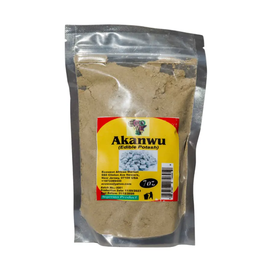 Akanwu Edible Potash Salt, 7oz Spice & Seasoning Powder for Cooking Essentials