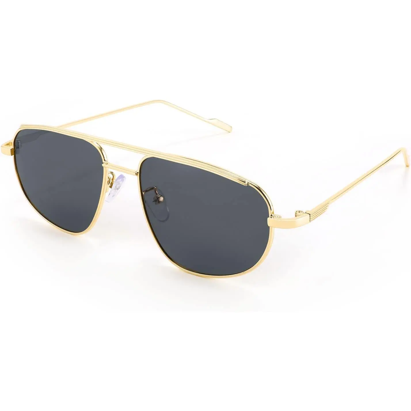 EyeconicFinds Retro Trendy Aviator Sunglasses Women Men 90s Small Vintage Glasses Stylish Gold Metal Oval Sunglasses B2906