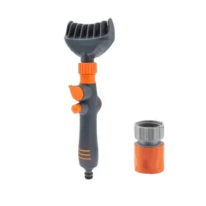 Swimming Pool Filter Brush, Garden Hose Nozzle, Adjustable Water Pressure Spray Head, Fixed Switch, Easy to Use, No Constant Pressing Needed