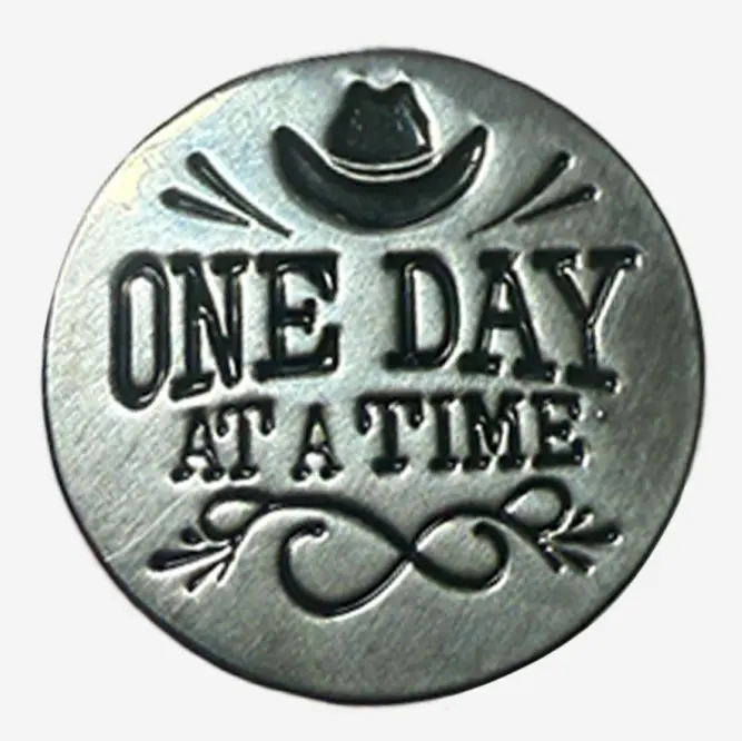 One day at a time magnetic pin One day at a time magnetic pin