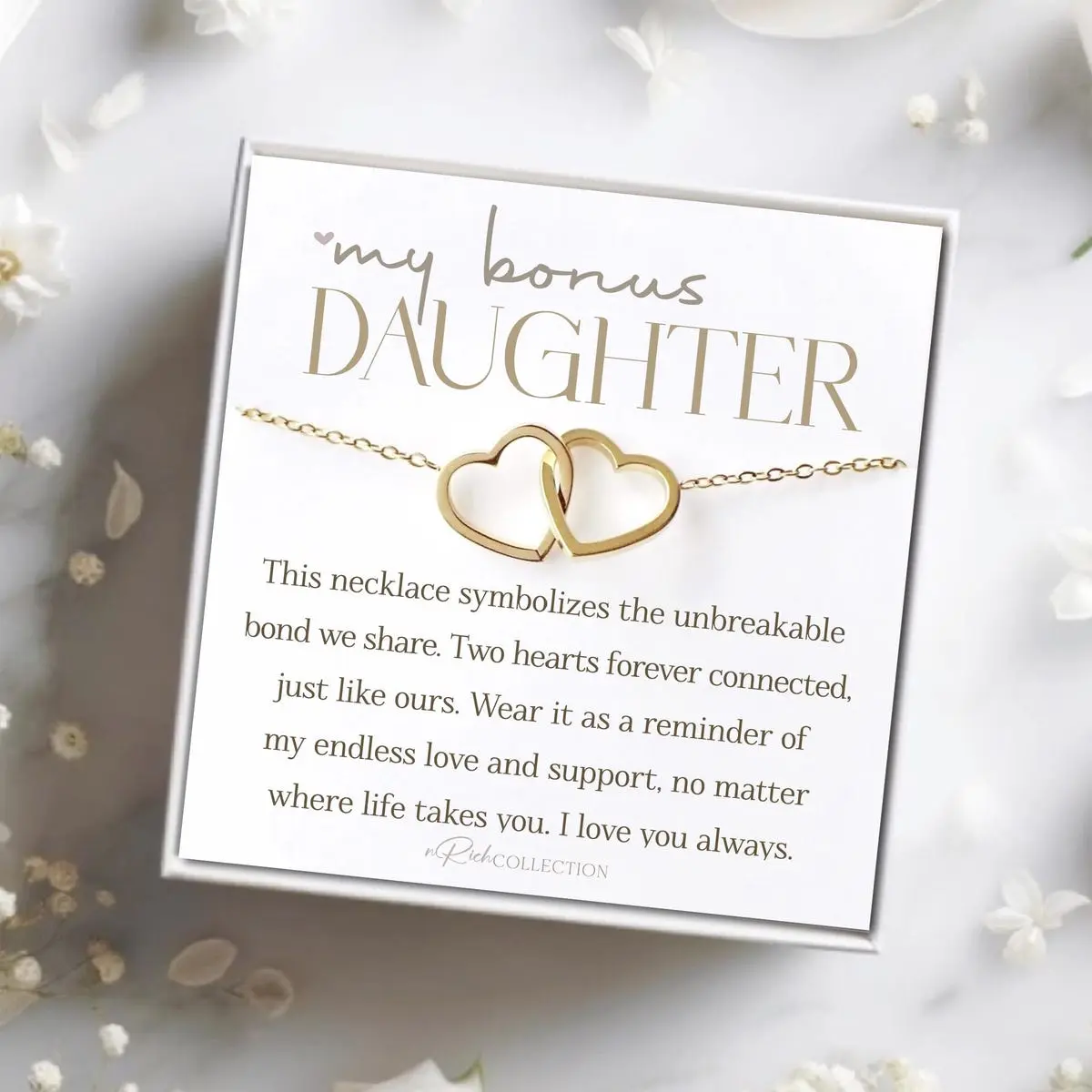 Step Daughter Gift for Step Daughter Bonus Daughter Gift Necklace Blended Family Stepdaughter Gift daughter of Bride Groom wedding gift
