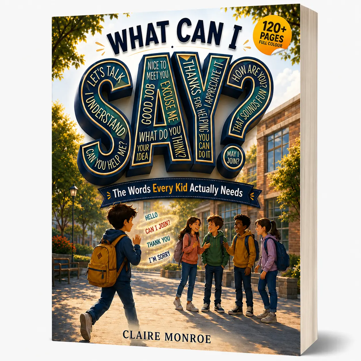 Claire Monroe - What Can I Say? Paperback Children's Social Skills Book for Ages 6-12, with Conversation Scripts, Examples, Discussion Prompts, Quizzes & Interactive Learning Everyday Lessons