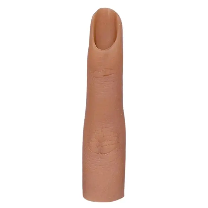 Silicone Practice Finger with Bendability for Nail Art & Acrylic Extensions Flexible & Realistic Manicure Tool for Beginners & Technicians - Coverage