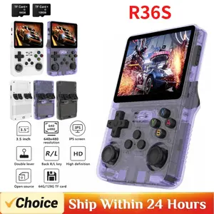 Retro R36S Handheld Video Game Console 3.5 Inch IPS Screen 128GB Preloaded Games Portable Pocket Player with Linux System