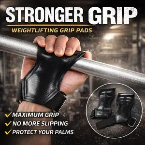 Rubber Weight Lifting Grips Anti Slip Maximum Grip Pads for Pull Ups Deadlift Barbell Workout Gym Hand Grips Palm Protector, Heavy Duty Rubber Lifting Grips with 5 Style Options for Fitness Strength Training