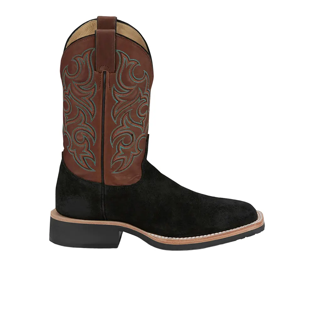 Justin Boots Mens Alamo Roughout Square Toe  Casual Boots Mid Calf - Black, Brown