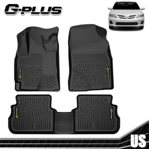 TPE Car Floor Mats Fit For 2009-2024 Toyota Corolla Sedan,All-Weather Protection Floor Mats,Anti-Slip Rubber Liners 3pcs G-PLUS