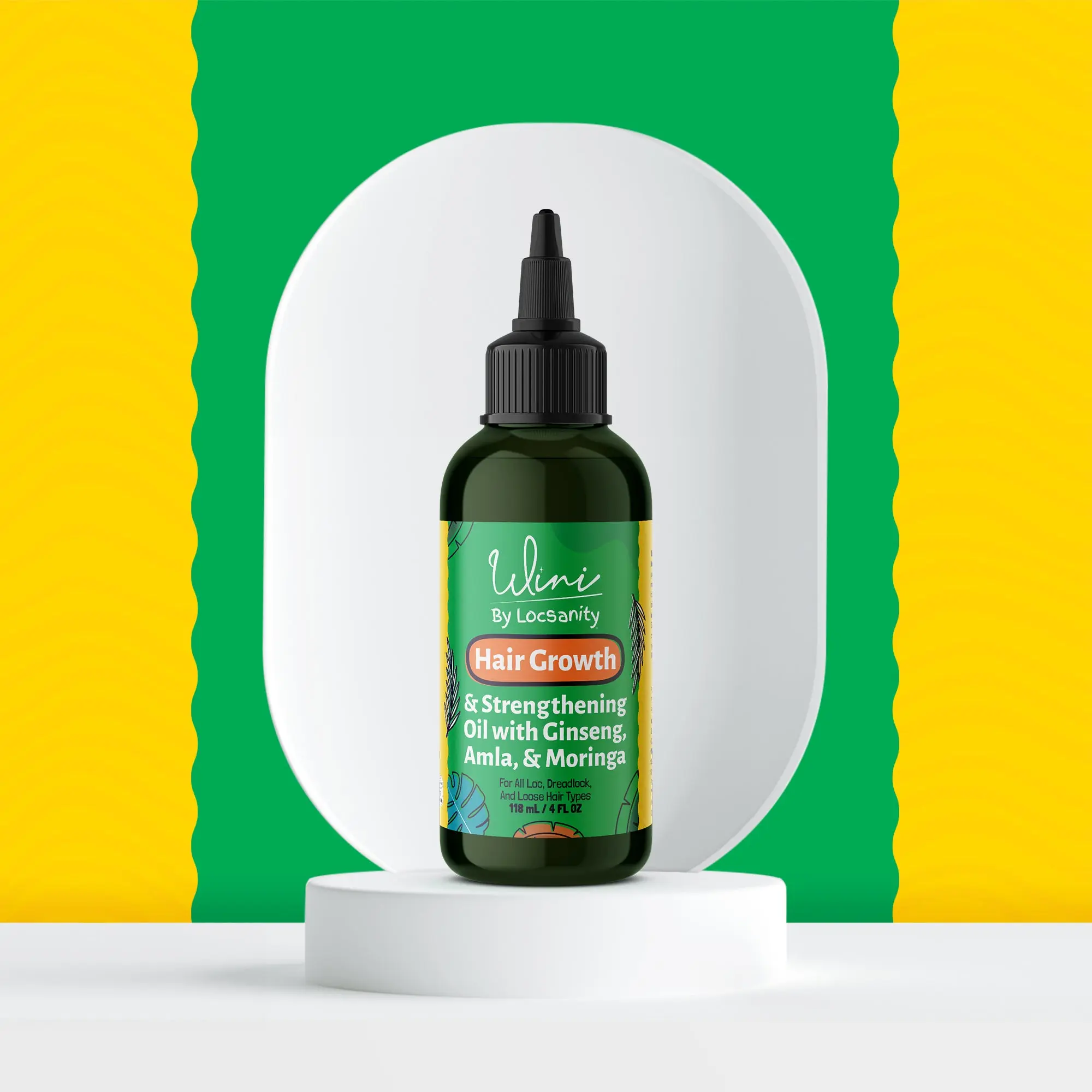 Wini by Locsanity Hair Growth Oil for Locs, Dreadlocks, Dreads, Loose Natural Hair - Blackberry, Amla, Moringa, Tamanu, Flax Seed, Ginseng, Hibiscus, Bhringraj Natural Vegan 4 OZ Haircare Lightweight Moisturizing Hair Scalp Strengthening Hair