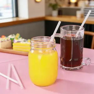 300 individually wrapped, transparent, disposable plastic straws, suitable for coffee, protein shakes, juice, and hot chocolate.