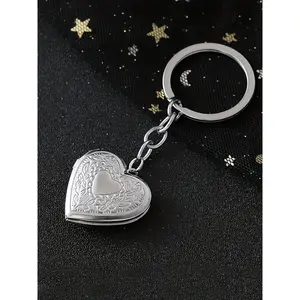 1/20pcs Photo Frame Heart Locket Keychains Y2k Handmade Heart-Shaped Small Box Fairy Tale Keyring Gift for Her