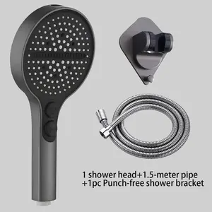 3-Piece Pressure Boost Handheld Shower Set, Three-Tier Design with Filter, Water-Saving Anti-Calcium, Ideal for Bathroom Experience