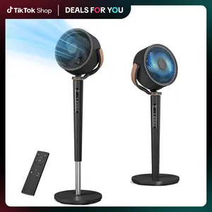 [dealsforyoudays]TEHANLD Fan for Bedroom, 120° Oscillating Standing Fans, Quiet Floor Fan with DC Motor, 100ft Pedestal Fans for Room, 16 Speeds, 4 modes, 20dB, 37-45" Adjustable Height, 12H Timer，With ambient lighting