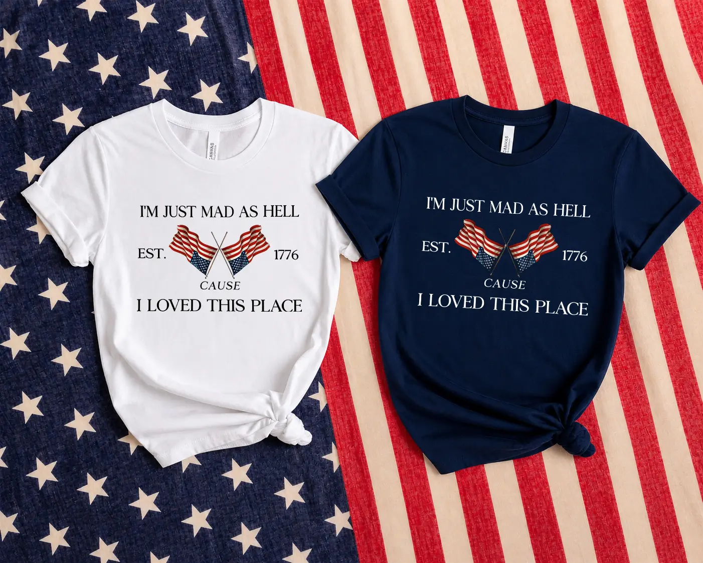 Upside Down I’m Just Mad As HeII Cause I Loved This Place  Est. 1776 Shirt, 4th of July 250th Anniversary Tshirt, Patriotic Shirt, Independence Day Gift