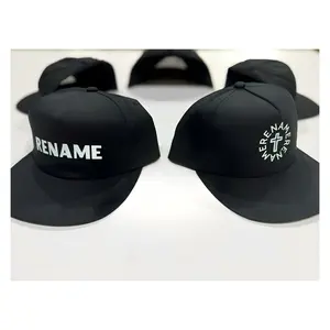 RENAME 2 Hat Bundle - Snapback Hat One Size Fits All Black Variant with White Logo Design