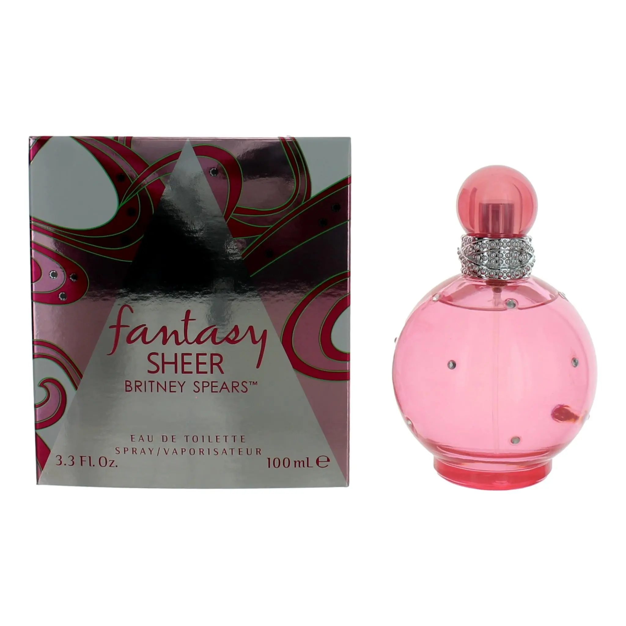 Fantasy Sheer by Britney Spears Women's 3.3 oz EDT Spray, Perfumes for Women, with Cupcake Musk, Lily-of-the-Valley, Fresh Floral, Citrus Notes