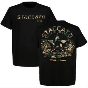Staccato 2011 Texas Camo T-Shirt Tactical Star Graphic Tee Made in Texas Mens Streetwear Gun Enthusiast Shirt Military Style USA Apparel