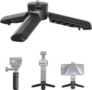SmallRig One-Touch Deploy Mini Tripod Small Grip for DJI Osmo Pocket 4P 4 3 /Action 6/5 Pro/Nano, for Insta360 Luna Ultra, for GoPro, Desktop Stand w 1/4"-20 Screw for Video Light/Phone/Camera - 6049