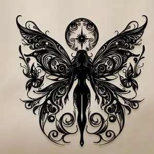Fairy Themed Wall Art, Metal Wall Decor, Wall Decoration, Wall Hanging Decor for Home Living Room Bedroom, Home Decor, Room Decor, Bedroom Accessories, Poster, Artwork for Walls