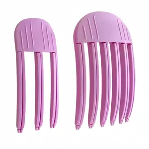 2Pcs Pink Root Fluffy Clips 3 or 6 Teeth High Skull Artifacts Volume and Natural Puffy Effect Styling Tools Daily and Party Use Unisex Hairpin