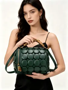 Women's Cylindrical Handmade Bag, Classic Versatile Shoulder Crossbody Bag, Casual Trendy Bag, Fashionable Unique Bags, High Exposure 2026 New Design, Button Detail Pillow Shape Clutch