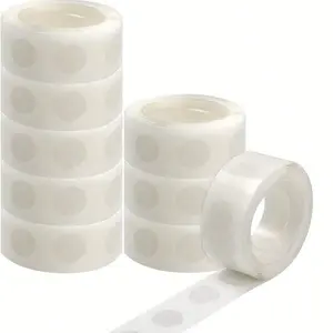 Transparent Balloon Glue Points Set, Removable Adhesive Dots for Balloon Crafts, Wedding Decorations, Balloon Party Supplies, 100 Pieces Dual-Sided Glue Points