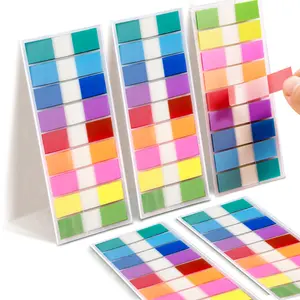 900-Piece Fluorescent Transparent Writable Sticky Page Tabs, Colorful Office Supplies for Document Organization