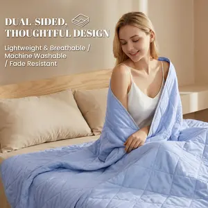 Summer Cooling Blanket for Hot Sleepers & Night Sweats, Lightweight Breathable Thin Summer Quilt/Comfort, Skin-Friendly, Perfect for bed, Couch, Travel & Camping, Ideal All-Season Gift for Women, Men & Teens, bed accessories