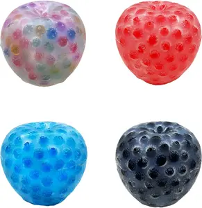 4-Pack Pimple Popping Squishy - TPR Stress Relief Ball for Adults & Teens, Realistic Acne Popping Simulation Sensory Fidget Toy, Multicolor for Anxiety and Focus