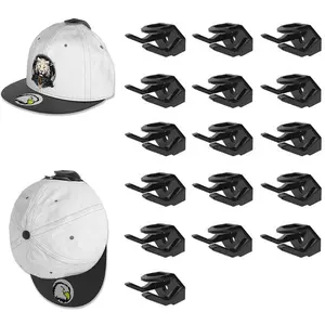 Adhesive Hat Hooks for Wall, Super Strong Hat Rack for Baseball Caps, No-Drill Hat Organizers for Home & Closet Storage