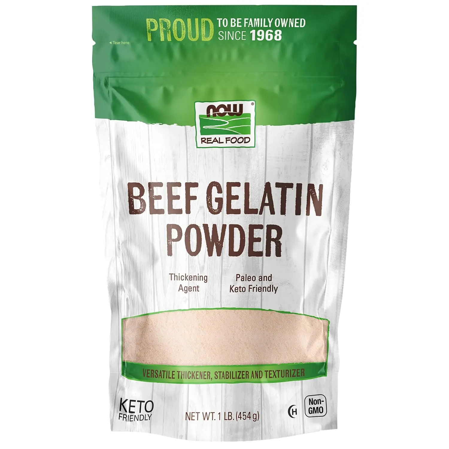 NOW Foods, Beef Gelatin Powder, Natural Thickening Agent, Source of Protein, 1-Pound (Packaging May Vary)