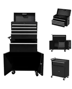 Gaomon Metal 5-Drawer Rolling Tool Chest, 2-in-1 Detachable Top Tool Cabinet with High-Capacity Storage, Sliding Drawers, Wheels, Locking Bar, Pull Handles, Scratch Guard & Liners for Workshop, Garage Use