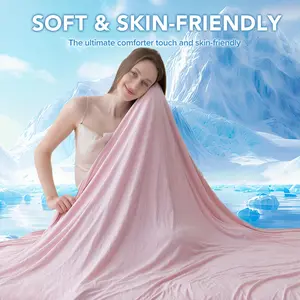 【Mother's Day Gift】 Cooling Blankets Summer Cooling Comfort Blanket for Hot Sleepers Lightweight Summer Cold Thin Blankets for Sleeping,Cool-Touch, ventilate blanket,mothersdaygift,Grilfriends Gifts,Hot Flashes Night Sweats, Soft Blanket for Bed