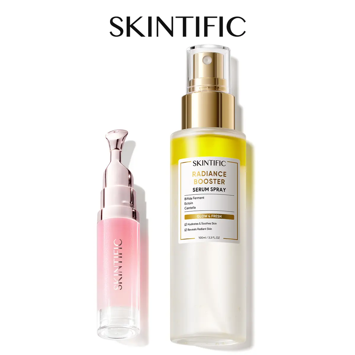 [Hot 2pcs] SKINTIFIC Peptide Brightening Lip Serum + Radiance Booster Serum Spray
